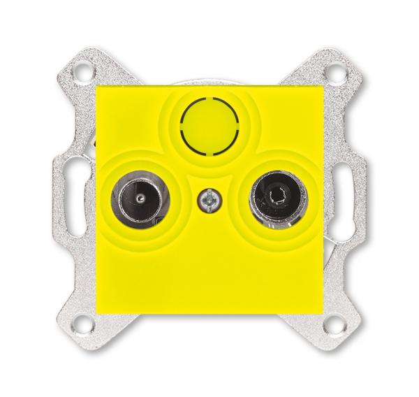 ABB  Levit  Жёлтый Розетка TV-R, проходная, 7дБ, 2CHH083607A6064