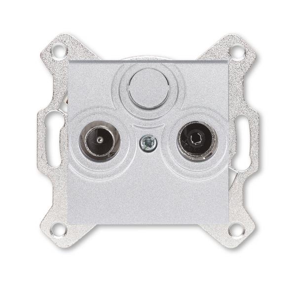 ABB  Levit  Серебро Розетка TV-R, оконечная 2CHH083503A6070